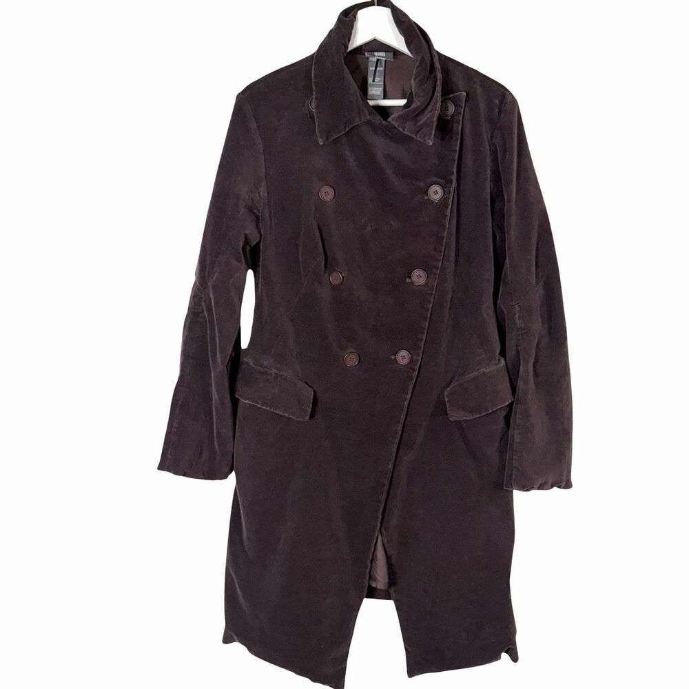 Lilith Belted Double Breasted Jacket Purple Collared Flap Pockets Medium Purple